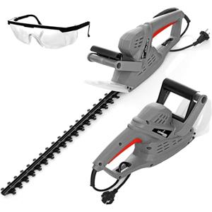 LEHMANN Tagliasiepi elettrico, Lunghezza Lama 45 cm, Capacità di Taglio 16 mm, Potenza Massima 1500 W, Protezione Antiurto, Impugnatura Ergonomica, Leggero 2,1 kg, per Siepi e Arbusti, Grigio