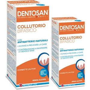 RECORDATI Dentosan Collutorio Bifasico Antibatterico 500 ml - Previene la carie, mantiene gengive sane e combatte l'alitosi, senza alcool