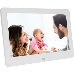 CCYLEZ ‌10 Inch Digital Picture Frame with Remote Control - Full HD 1080P IPS Touch Screen, Wall Mountable Video Photo Frame with Cloud/Wifi, Calendario, per Nonni (WHITE)