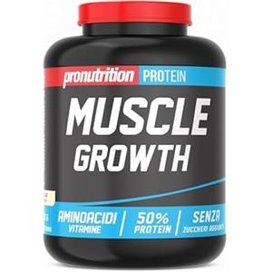 Pronutrition GAINER MUSCLE GROWTH 1,5 Kg - Integratore con Proteine, Creatina e Vitamine - Gusto Vaniglia