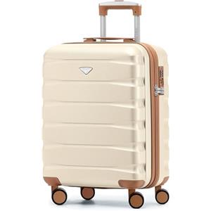 Flight Knight Valigie Rigide in ABS Leggere a 4 ruote - Bagaglio a mano approvato per oltre 35 compagnie aeree come British Airways, easyJet e dimensioni massime per Lufthansa 55 x 40 x 23 cm