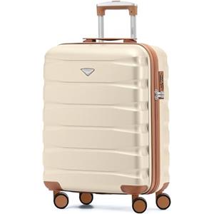 Flight Knight Valigie Rigide in ABS Leggere a 4 Ruote - Bagaglio a mano approvato per oltre 60 compagnie aeree tra cui easyJet, Jet2 e dimensioni massime per Ryanair (Priorita) 55x40x20cm