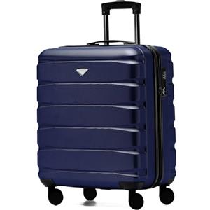 Flight Knight Valigie Rigide in ABS Leggere a 4 Ruote - Bagaglio a Mano Da Cabina Approvato per Compagnie Aeree Come British Airways E Dimensioni Massime per Easyjet Borsa Da Cabina Grande 56x45x25cm