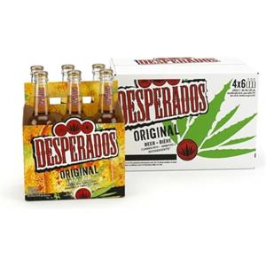 Desperados Birra Desperados, Cassa con 24 Bottiglie da 33cl, Birra Lager a Bassa Fermentazione, Gusto Delicato e Fine, Gradazione 5,9% Vol