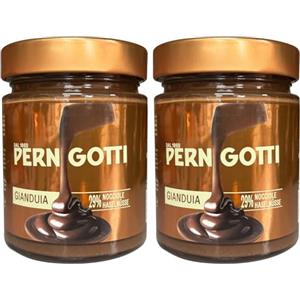 Pernigotti Crema Gianduia Classica - Crema Spalmabile al Gianduia con 29% Nocciola - Senza Olio di Palma - Solo Aromi Naturali - Senza Glutine - 330 g (Confezione da 2)