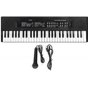POENVFPO Organo Elettronico, Tastiera per Pianoforte a 54 Tasti BF -5438, per Principianti Dotati di Microfono e Funzione di Registrazione