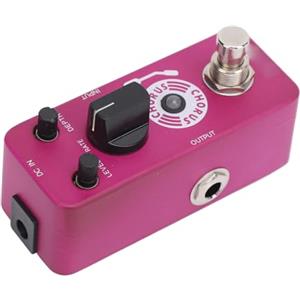 Alomejor Pedale Chorus Analogico, Pedale Effetto Chorus Caldo e Chiaro per Basso Elettrico, Regolazione della Manopola Flessibile True Bypass