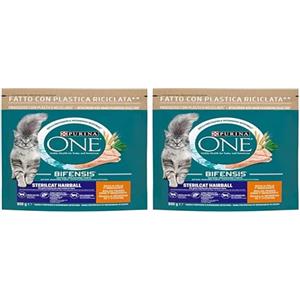 Purina One Bifensis Sterilcat Hairball Crocchette Gatti Sterilizzati Pollo e Cereali 800g (Confezione da 2)