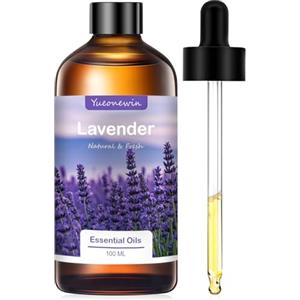 YUEONEWIN Olio Essenziale di Lavanda Puro 100 ml di YUEONEWIN per Diffusore, Aromaterapia, Massaggio, DIY, Sapone, Candele, Regali per Donne