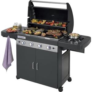 Campingaz 4 Series LS Plus Dual Gas Barbecue con 2 Grill, 4 Bruciatori in Acciaio Inox e 1 a Lato