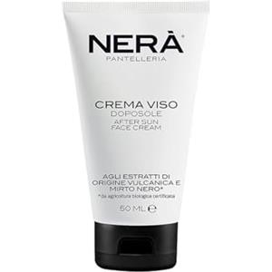 Nerà Pantelleria NERA Pantelleria Crema Viso Lenitiva Doposole Idratante con Estratto di Mirto Nero, Burro di Karité, Acido Ialuronico, Olio di Mandorle Dolci, Vitamina E per lenire e Calmare la pelle, 50 ml