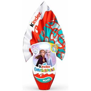 Generico Gransorpresa Maxi Uovo frozen Guscio Dolce Ricoperto al Cioccolato a Latte Finissimo, confezione per kinder, con Sorpresa 220g