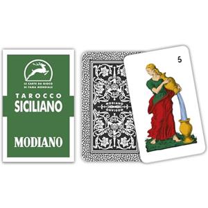 Modiano Tarocco Siciliano - Carte da gioco regionali siciliane in cartoncino duplex rinforzato 410 gmq - Giochi vari - 100% Made in Italy