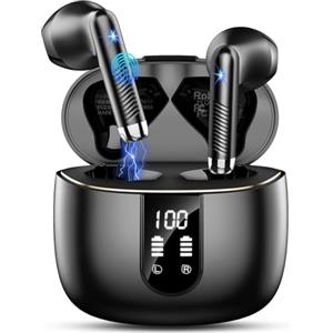 Drsaec Cuffie Bluetooth 5.4, 2026 Auricolari Bluetooth 56Ore 6D Stereo Cuffie Wireless In Ear con 4 ENC Mic, Cuffie Senza Fili Cancellazione Rumore Cuffiette Sport IP7 Impermeabili Headphones per iOS/Android