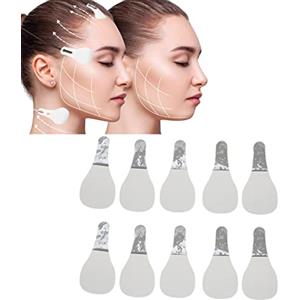 Fyearfly Nastro Invisibile Per Lifting Facciale, 60 Pezzi Nastro Per Lifting Facciale Alta Elasticità Pelle Compatta Patch Per Lifting Facciale a V Regolabile Per Doppio Mento, collo E Occhi
