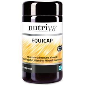Nutriva Equicap - Integratore per Capelli e Unghie, 30 Compresse Senza Zuccheri e Glutine