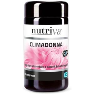 Nutriva Climadonna - Integratore per il Benessere Femminile durante il Climaterio - 50 Compresse con Fitoestratti di Salvia, Cimifuga e Rhodiola