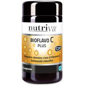 Nutriva Bioflavo C Plus - Integratore Alimentare con Vitamina C per Difese Immunitarie e Microcircolo - 60 Compresse