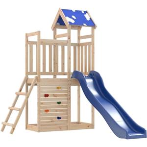 vidaXL Set da Gioco da Esterno in Legno Massello di Pino, Set da Gioco, Set da Gioco in Legno, casetta con Scivolo, playset, Set da Gioco da Giardino