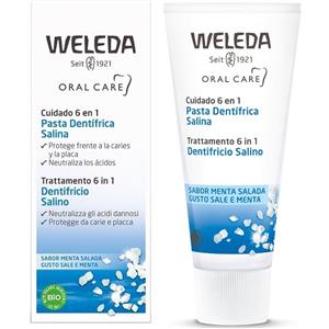 Weleda Dentifricio Salino 75ml - Gel con Sale Marino, Gusto Sale e Menta, Senza Fluoro, Protezione Naturale per Denti e Gengive
