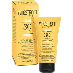 Angstrom Crema Solare Ultra Idratante SPF 30 per Viso - 50 ml, Leggera e Resistente all'Acqua