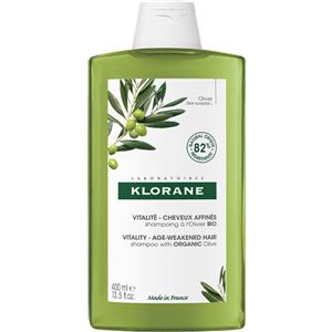 Klorane Shampoo all'Estratto Essenziale d'Ulivo 400 ml - Anti-Età e Riequilibrante per Capelli Sfibrati