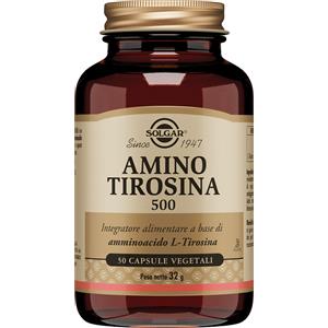 Solgar Amino Tirosina 500 - Integratore Alimentare con 50 Capsule Vegetali di L-Tirosina