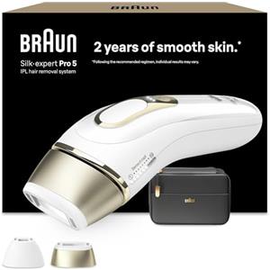 Braun Silk·expert Pro 5 Epilatore Luce Pulsata, Depilatore Corpo Donna, Alternativa All'Epilazione Laser, Laser Peli Donna, Con Custodia, 2 Testine, Luce Pulsata Braun, Idea Regalo, PL5140