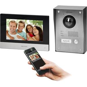 Hikvision Video Citofono 2 Fili Kit Completo Monofamiliare 7 Full HD Videocitofono Smart Montaggio a Superficie o a Incasso IP65 Sistema di Controllo degli Ingressi di Alta Qualità