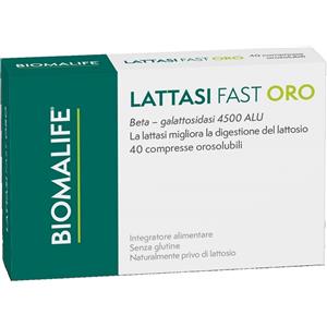 Unifarco Lattasi Fast Oro - Integratore per la digestione del lattosio, 40 compresse