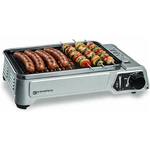 Kemper Barbecue A Cartuccia Gas, 1,9 KW, Piastra da 27x34 cm