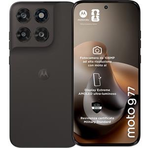 Motorola moto g77 Camera 108MP Dual SIM ibrida Android 16.0 5G USB tipo-C 8 GB 256 GB 5200 mAh Nero
