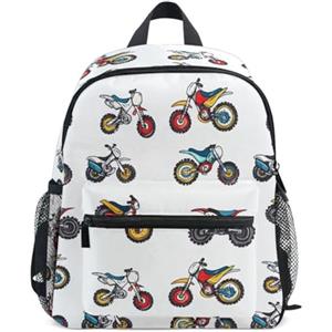 Mnsruu Zaino da moto per bambini, per bambini, ragazzi, ragazze, asilo, scuola materna, B2717, 25.40x30.5x10cm