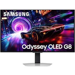 Samsung Monitor Gaming Odyssey OLED G8 (LS32FG810SU), Flat, 32'', 3840x2160 (UHD 4K), 16:9, QD-OLED Glare Free, 240Hz, 0,03ms (GtG), FreeSync Premium Pro, Compatibilità G-Sync, Safeguard+, HDMI, DP