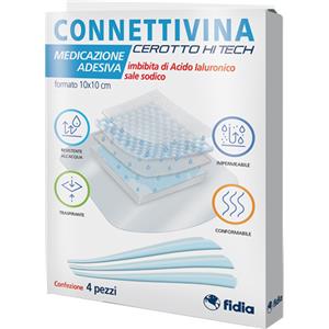 FIDIA FARMACEUTICI SpA CEROTTO CONNETTIVINA HITECH 10 X 10 CM 4 PEZZI