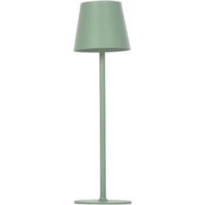 D-LIGHT PROFESSIONAL Lampada da Tavolo Senza Fili Ricaricabile con Presa USB, Abat-Jour Regolabile in Altezza con Dimmer Touch e 3 Luci Led Diversa Intensità per Camera, Ufficio, Ristorante - Verde