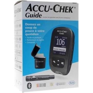 Accu-Chek Guide Kit - Misuratore di Glicemia con Flacone Anti-Rovesciamento e Illuminazione
