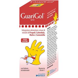 Pediatrica GuariGol Spray 20ml - Integratore Alimentare con Propoli, Calendula, Malva e Camomilla per il Benessere delle Mucose