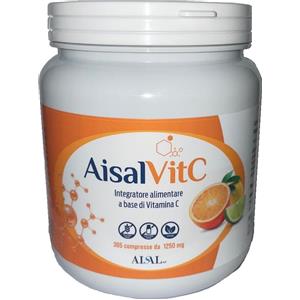 AISAL AisalVitC - Integratore alimentare con Vitamina C, 365 compresse per supporto immunitario e formazione del collagene