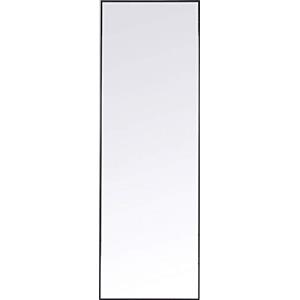 Kare Design speccio da parete Bella, nero/vetro specchiato, rettangolare, montaggio verticale o orrizontale, guardaroba, corridoio, stanza da letto, bagno, 130x30x3cm (A/L/P)
