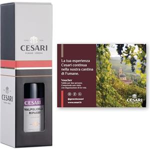 Cesari - Confezione regalo con Esclusiva Esperienza Cesari per 2 persone e Valpolicella Ripasso DOC 2021-1 bottiglia da 750 ml