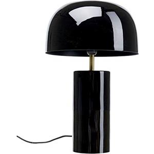 Kare Design Lampada da tavolo Loungy Nero, oro/nero, abat jour, soggiorno, nicchia, forma fungo, sala pranzo, stile elegante, moderno, 38x25x25cm (A/L/P), lampadina non inclusa