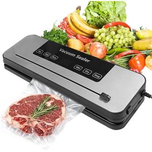 ALLILUYAA Macchina Sottovuoto Alimenti, Portatile 6 in 1 Macchina per Sottovuoto, Vacuum Sealer per Cucine e Sale da Pranzo Mantiene Freschi gli Alimenti