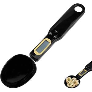 Cyiamku Cucchiaio Misuratore Digitale di Precisione 500 g/0,1 g, Cucchiaio Bilancia Digitale Elettronica con Display LCD, Pesa Alimenti Solidi e Liquidi, Misuratore di Caffè, Zucchero, Farina, Latte e Spezie