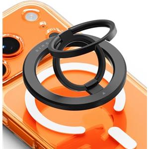 Ringke Dual Magnetic Smart Ring, Compatibile con Custodie Magnetiche per Smartphone, Accessorio per Presa Magnetica Bifacciale con Angolazione Regolabile con Funzione di Supporto - Black