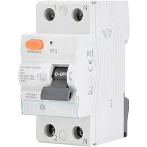 Blendend Interruttore differenziale AC 2P 25A 100mA, protezione da perdite elettriche, previene il sovraccarico, ideale per abitazioni e negozi.