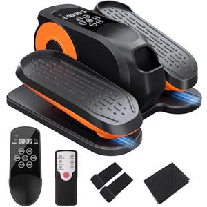 Morelax Ellittica Elettrica Sotto la Scrivania, Mini Ellittica da Casa con Telecomando, Display, Silenzioso e Portatile, Trainer Ellittiche a Pedaliera con 12 Velocità Regolabili per Anziani e Adulti