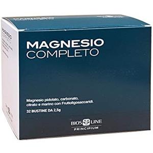 Bios Line Principium Magnesio Completo - Integratore in 32 Bustine con 4 Fonti di Magnesio per Benessere Muscolare e Nervoso