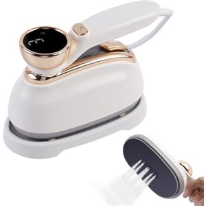LORESJOY Mini Ferro da Stiro, Ferro da Stiro a Vapore, 1200W Effective, con Piastra in Acciaio Inox, Funzione Anticalcare, Impugnatura Ergonomica, Protezione Antigoccia
