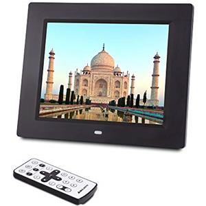 Majestic DF 938 MP3 - Cornice fotografica digitale schermo 8", formato 4:3, Riproduce video/immagini/musica, ideale per espositori, Ingressi USB e SD, telecomando, Nero